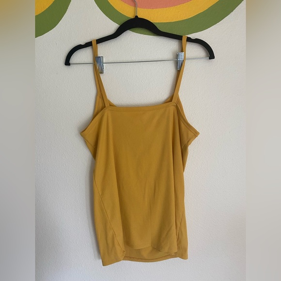 Yellow Ribbed Tank Top - Picture 2 of 3